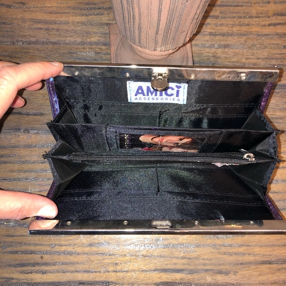 🍉 3/$15 Justin Bieber Fan Sparkly purple wallet - Picture 2 of 5